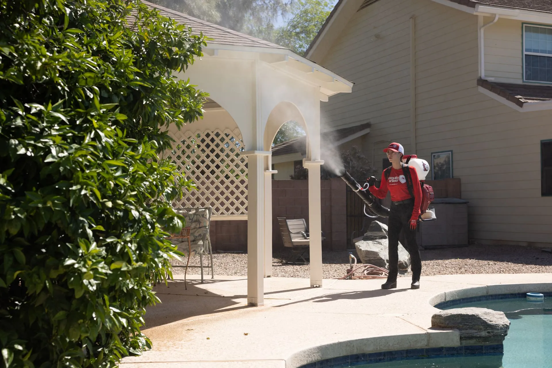 Tamarac Lakes home protected by Mosquito Shield barrier spray treatment