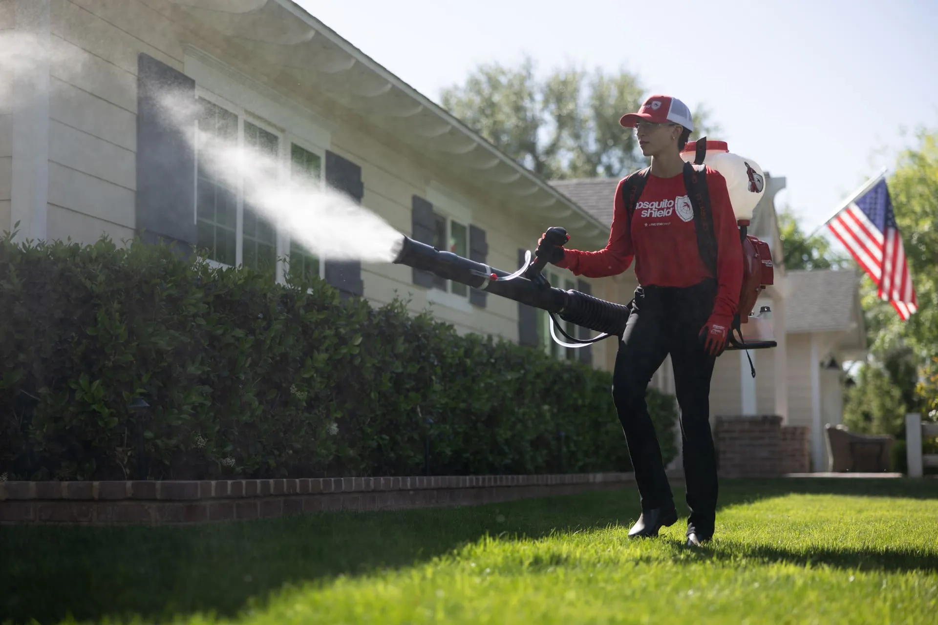Mosquito Shield protecting luxury South Florida home from mosquitoes